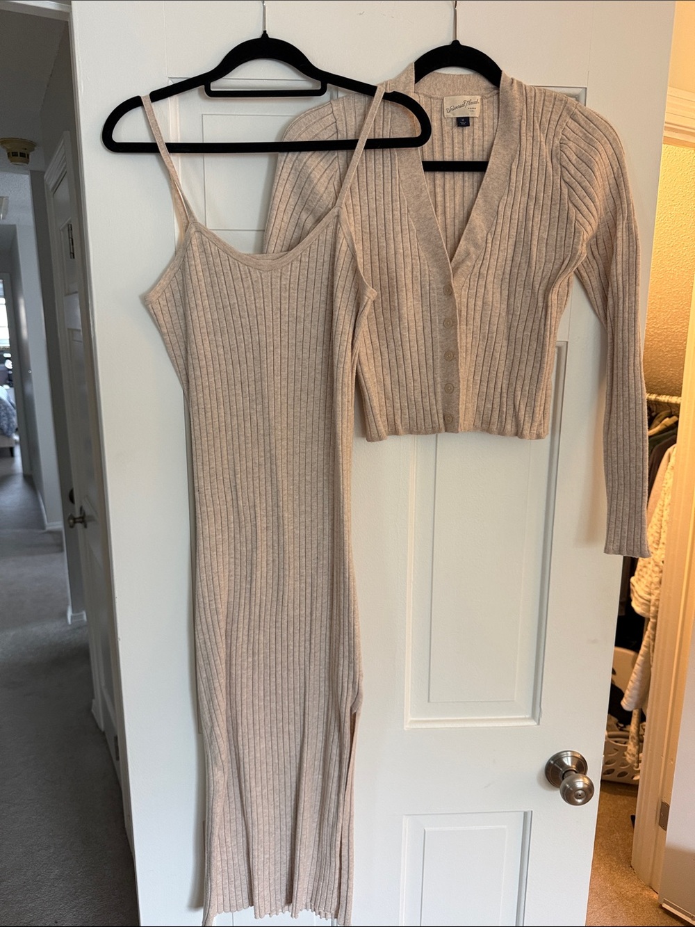 Sweater dress two piece set